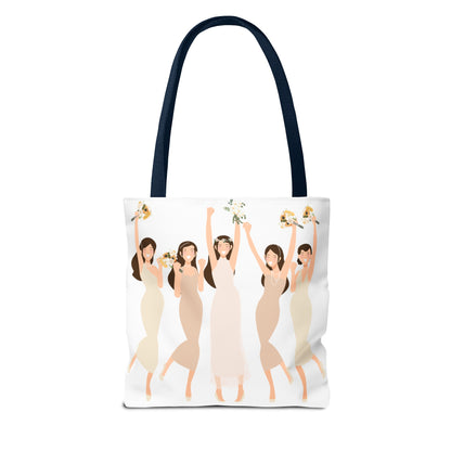 The party crew bride and bridesmaids Tote Bag (AOP)