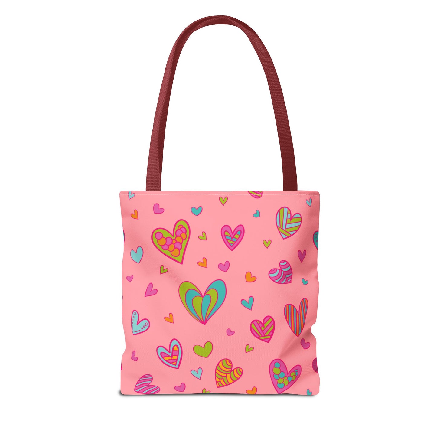 Colorful Hearts Tote Bag (AOP)