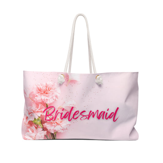 Bridesmaid pink Carnation Weekender Bag