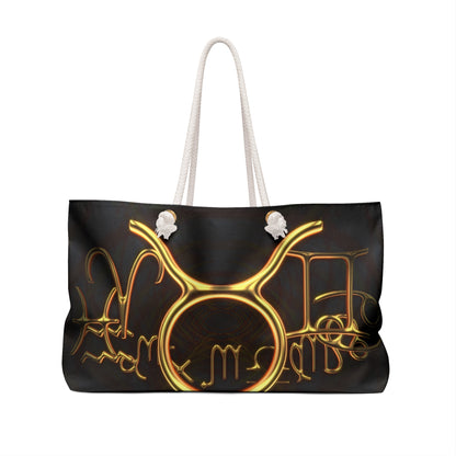 Taurus zodiac gold Weekender Bag