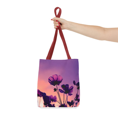 Purple flower Tote Bag (AOP)