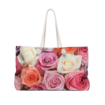 Weekender Bag, Pink roses