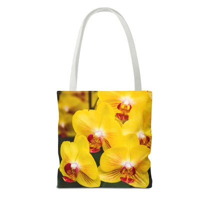 Yellow Orchid flower Tote Bag (AOP)