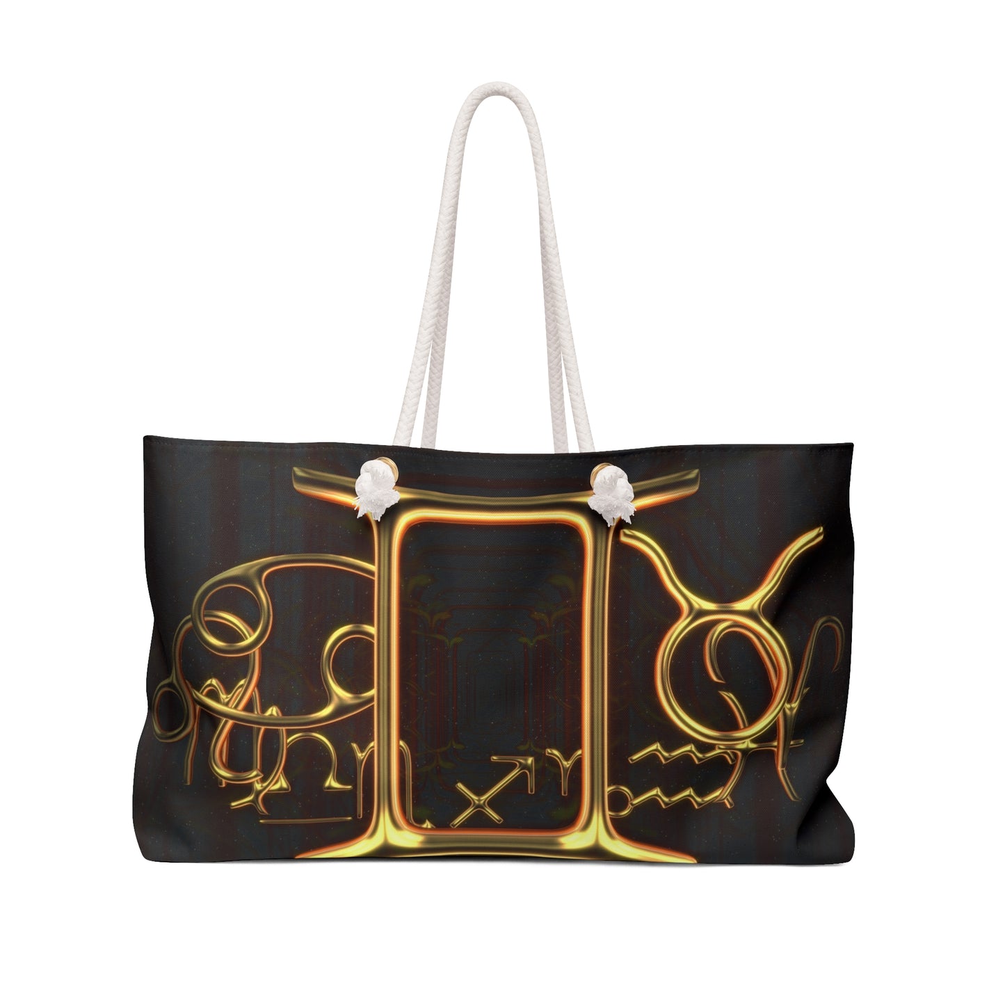 Gemini zodiac gold Weekender Bag