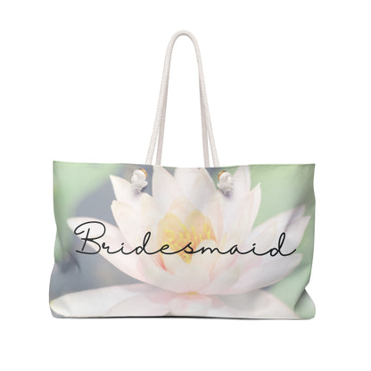 July Water Lily Bridesmaid Weekender Bag