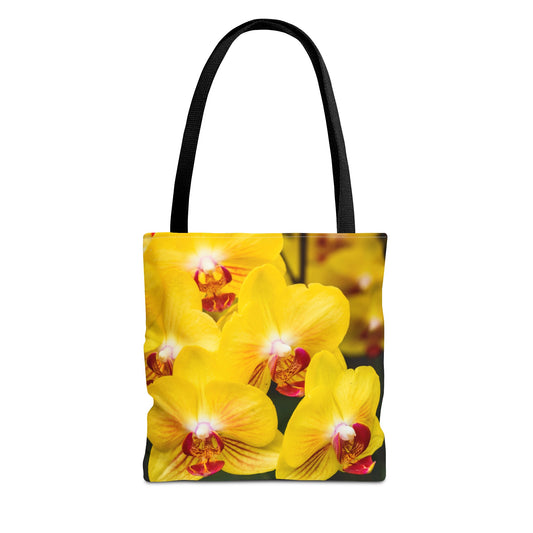 Yellow Orchid flower Tote Bag (AOP)