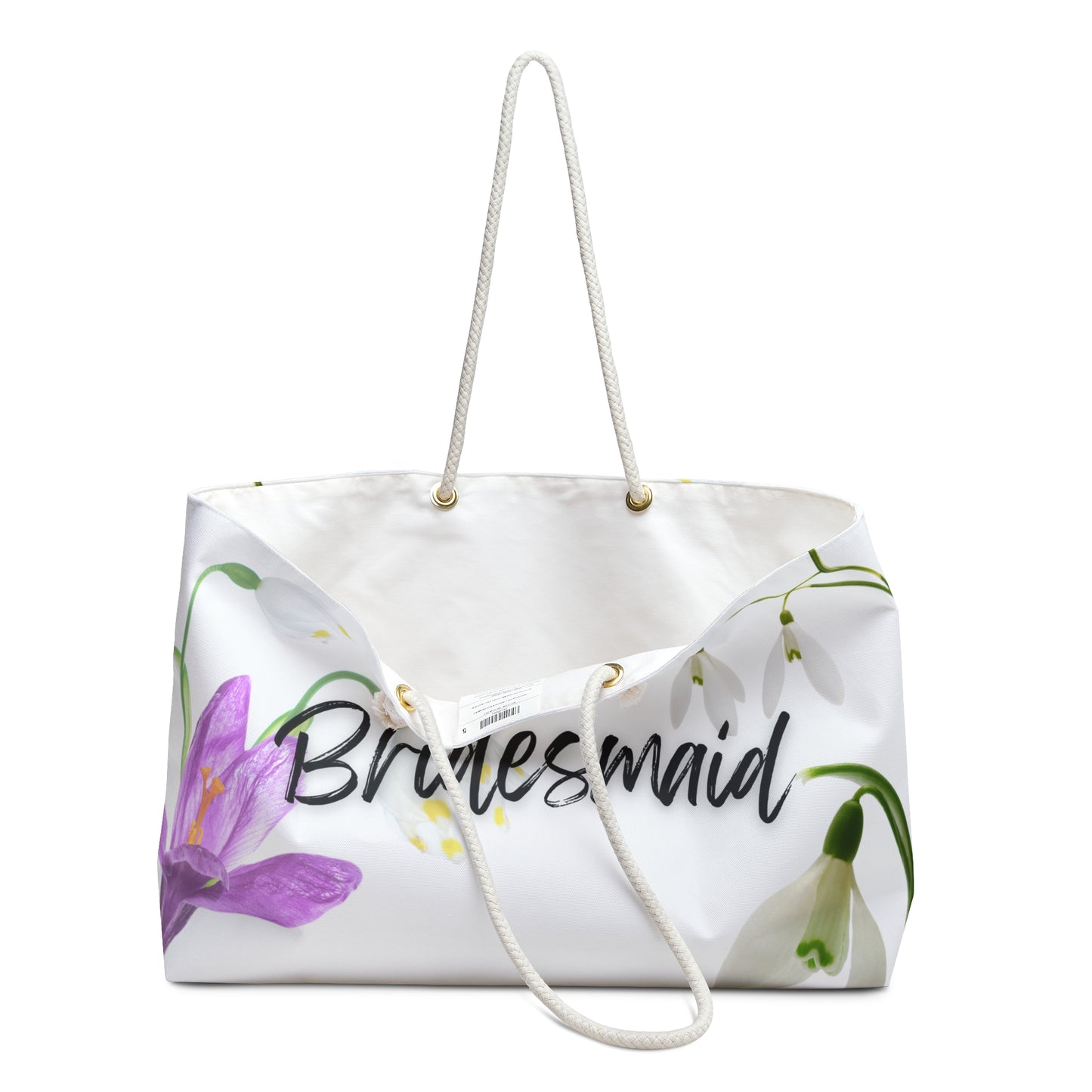 January Snowdrop Flower Bridesmaid Weekender Bag