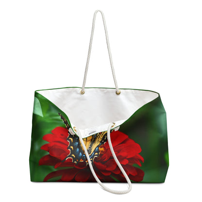 Flower with butterfly Weekender Bag