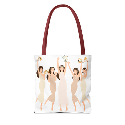 The party crew bride and bridesmaids Tote Bag (AOP)