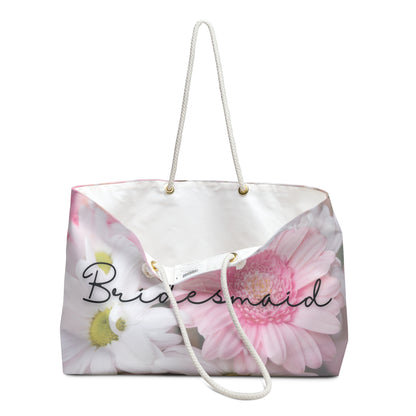 April Daisy flower bridesmaid Weekender Bag