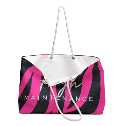 Weekender Bag, pink High Maintenance animal print