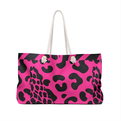 Weekender Bag Pink animal print