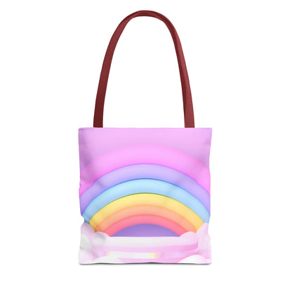 Rainbow with clouds Tote Bag (AOP)