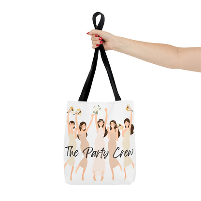 The party crew bride and bridesmaids Tote Bag (AOP)