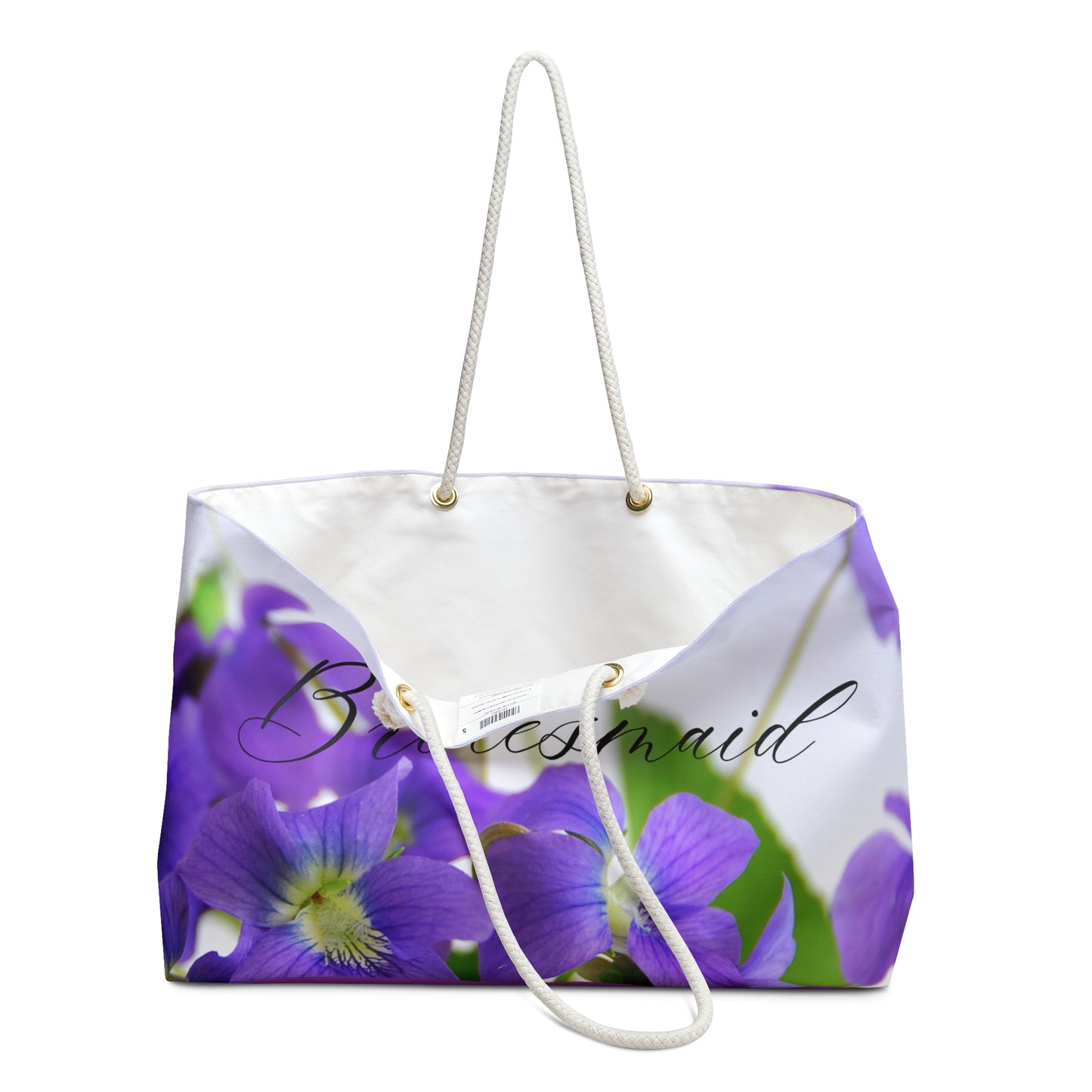 February Violet flower bridesmaid Weekender Bag