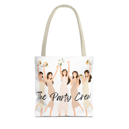 The party crew bride and bridesmaids Tote Bag (AOP)