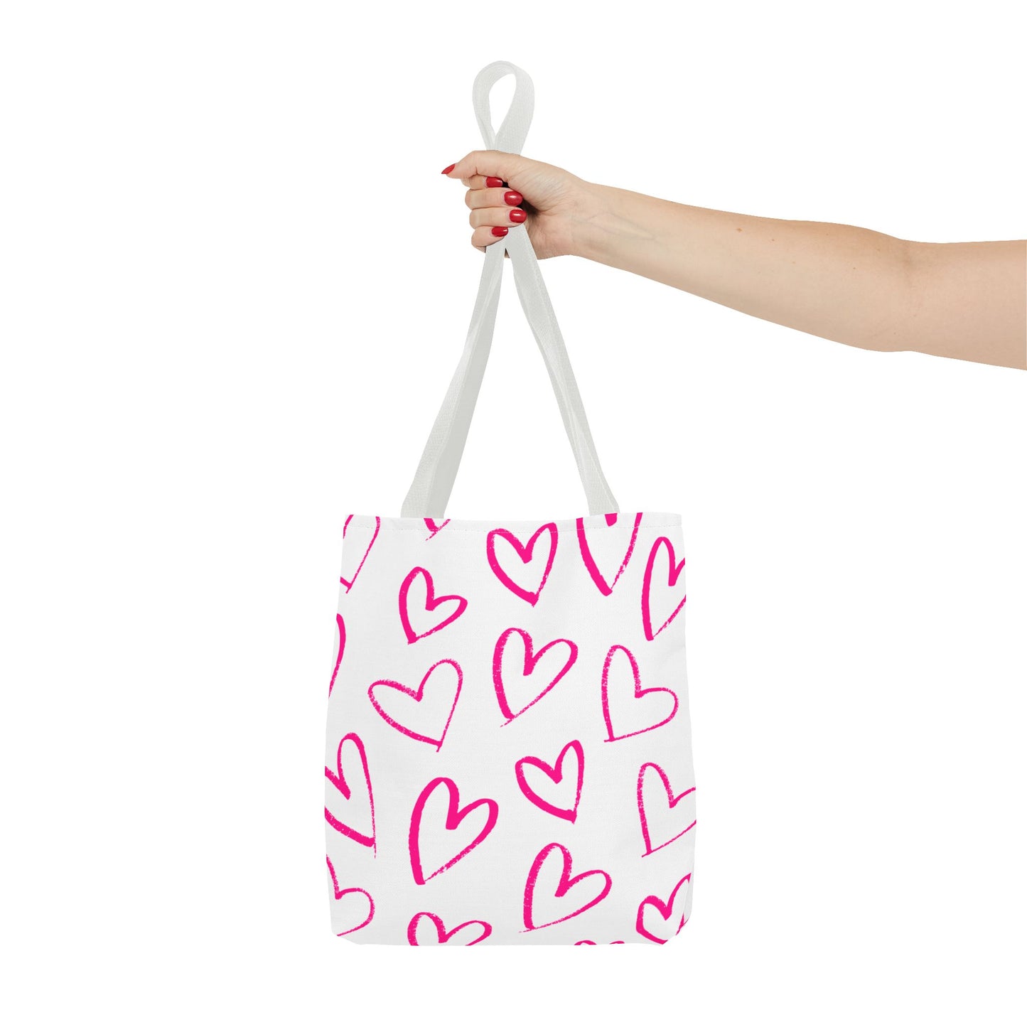 Pink Hearts Tote Bag (AOP)