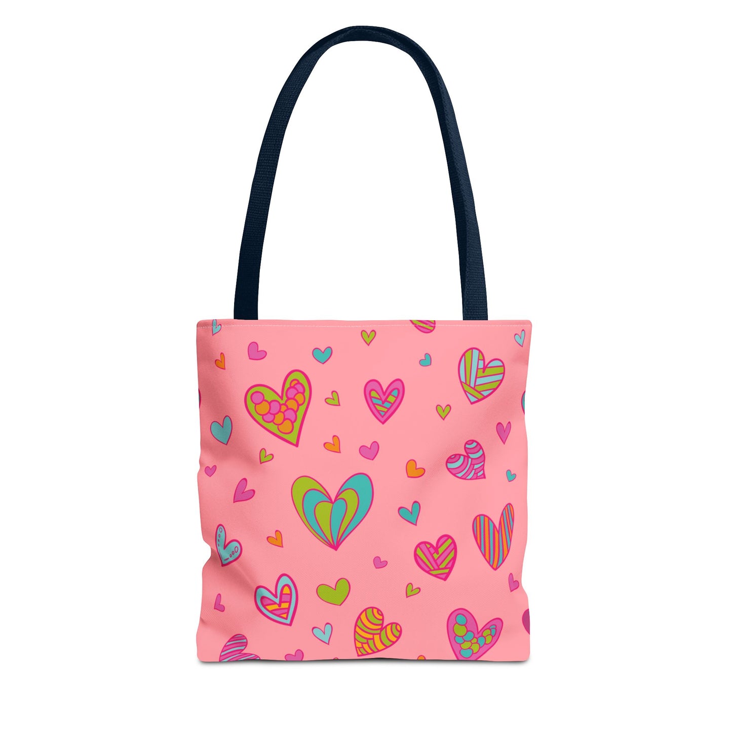 Colorful Hearts Tote Bag (AOP)