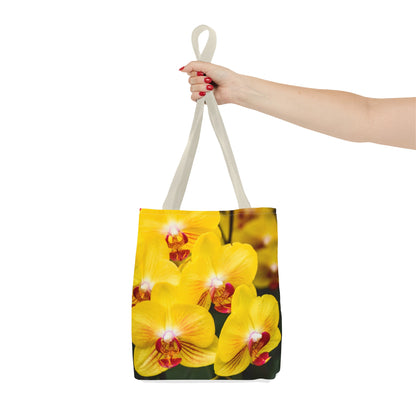 Yellow Orchid flower Tote Bag (AOP)