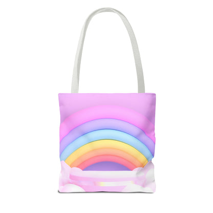 Rainbow with clouds Tote Bag (AOP)