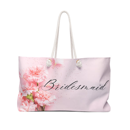 January carnation flower bridesmaid Weekender Bag