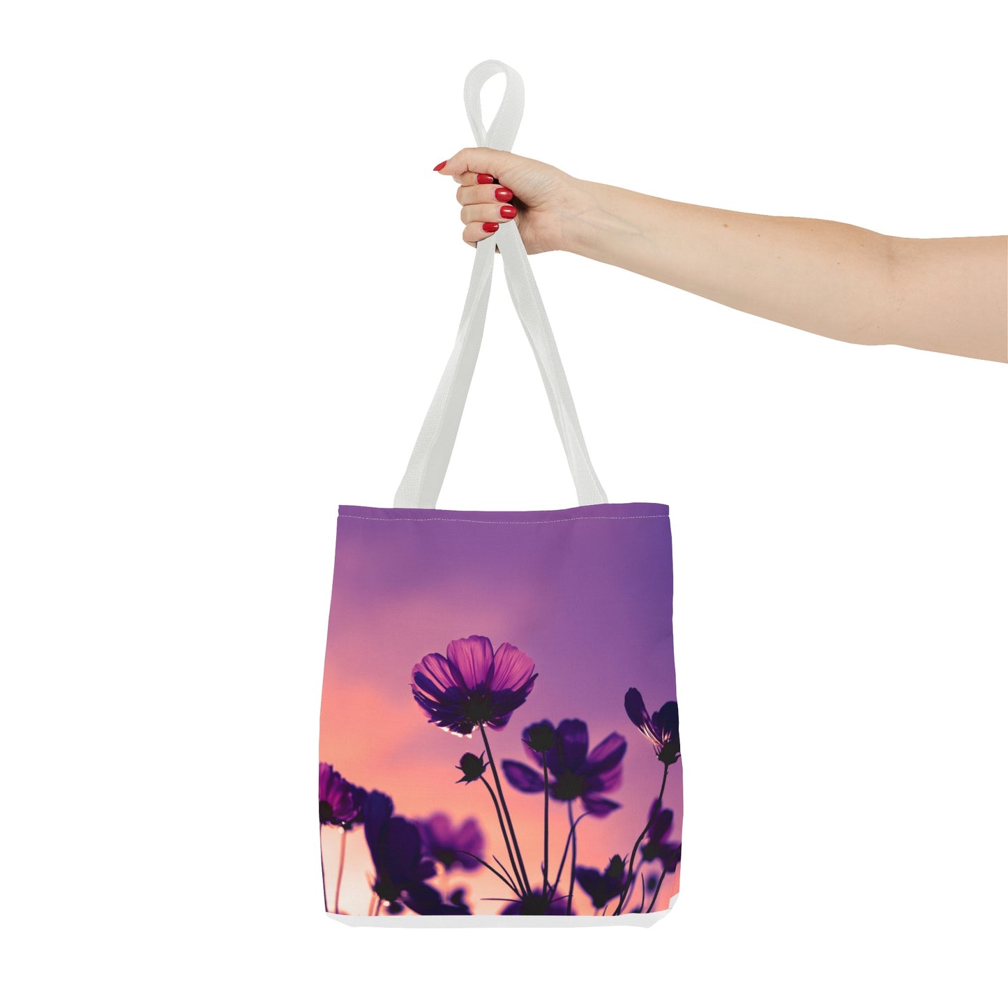 Purple flower Tote Bag (AOP)