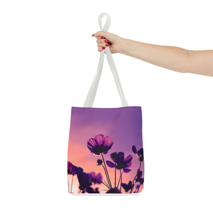 Purple flower Tote Bag (AOP)