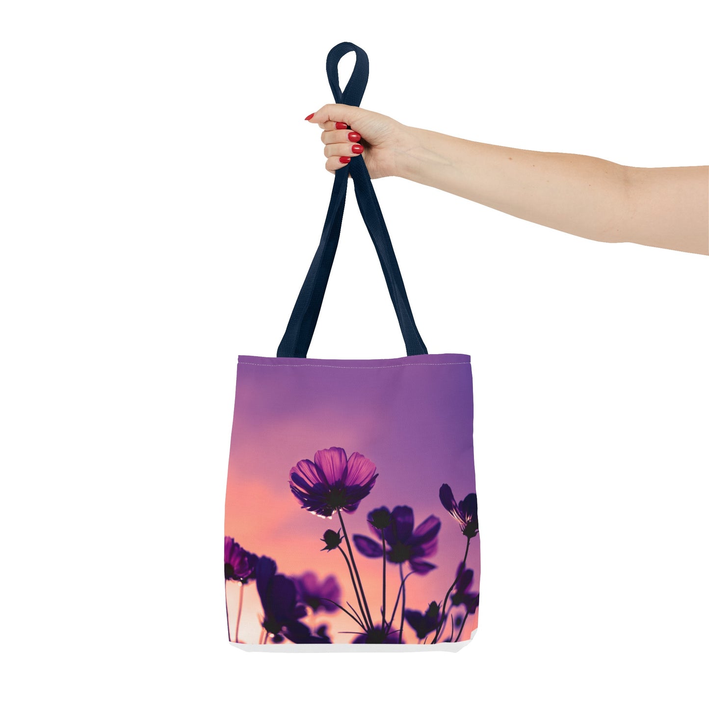 Purple flower Tote Bag (AOP)