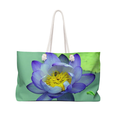 Blue flower Weekender Bag