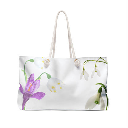 January Snowdrop Flower Bridesmaid Weekender Bag