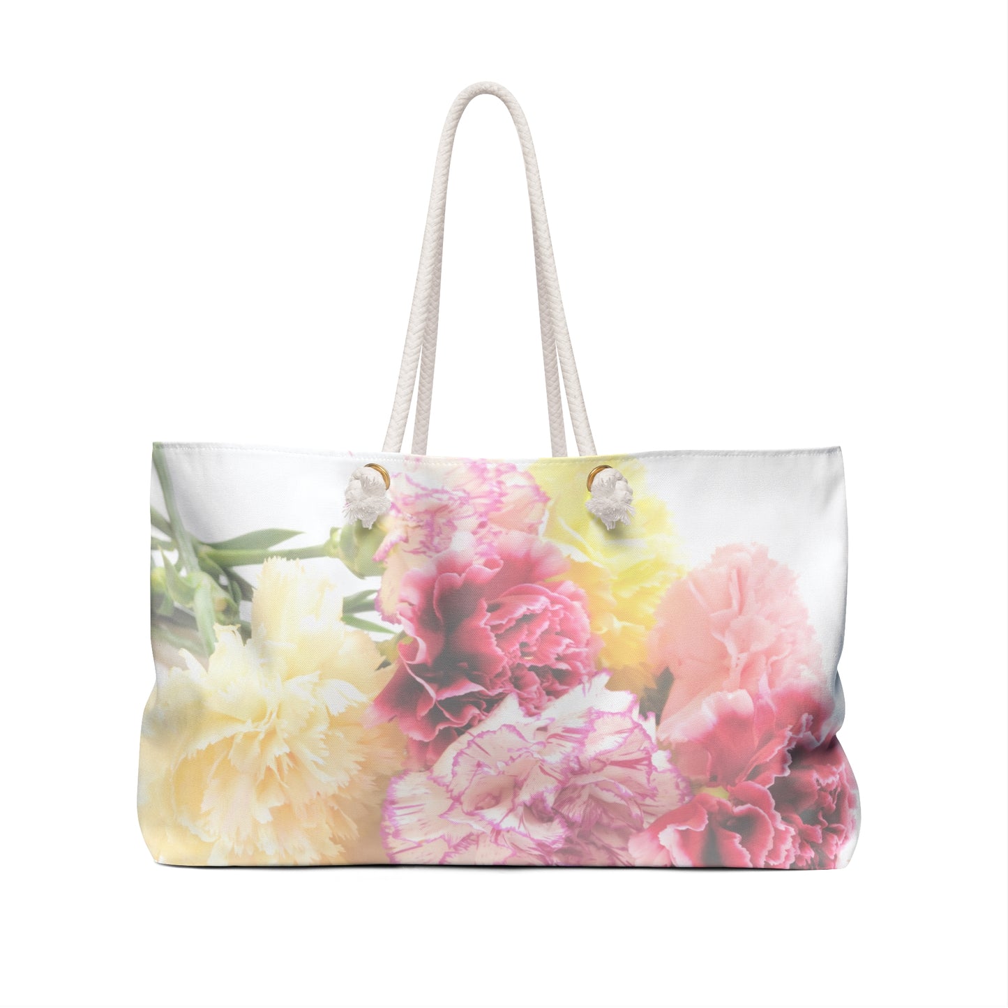 January Carnation Flower Bridesmaid Weekender Bag