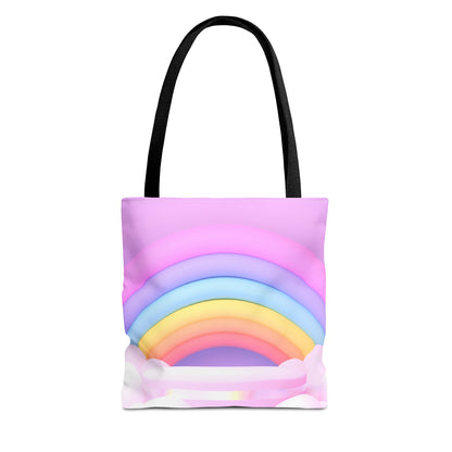 Rainbow with clouds Tote Bag (AOP)