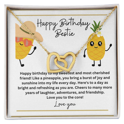 Happy Birthday Bestie, pineapple theme