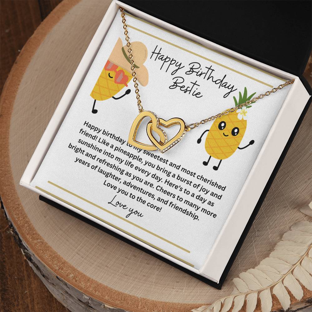 Happy Birthday Bestie, pineapple theme