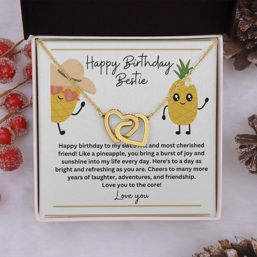 Happy Birthday Bestie, pineapple theme