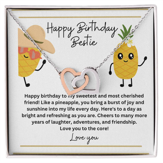 Happy Birthday Bestie, pineapple theme