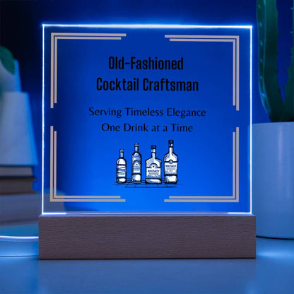 Old Fashioned Cocktail Craftsman, Men Bar Acrylic sign