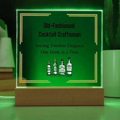 Old Fashioned Cocktail Craftsman, Men Bar Acrylic sign