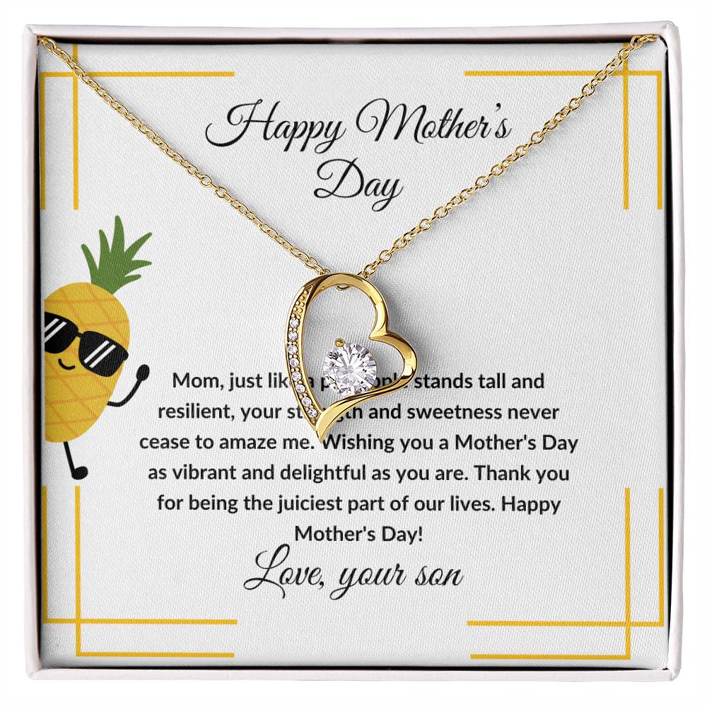 Happy Mother's Day pineapple theme from son