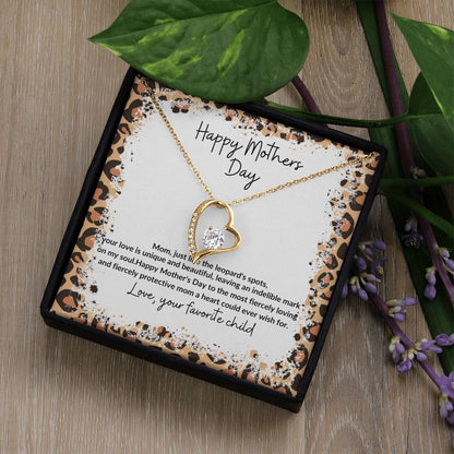 Mother's Day heart pendant leopard theme